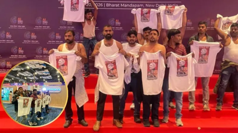 ‘मोदी इज कॉम्प्रोमाइज्ड’ के नारे, टी-शर्ट उतारकर प्रदर्शन, AI SUMMIT में यूथ कांग्रेस की ओछी हरकत, Video आया सामने