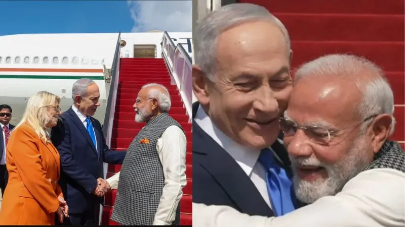 इजरायल पहुंचे PM मोदी, नेतन्याहू ने बाहें फैलाकर ‘जीगरी दोस्त’ का किया स्वागत, दुनिया ने देखी बेमिसाल कमेस्ट्री!