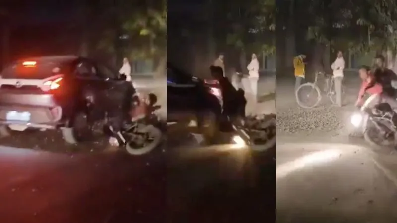 सड़क पर फैली गिट्टी बनी जानलेवा... LIVE हादसा कैमरे में कैद, मानवता पर उठे सवाल; VIDEO VIRAL