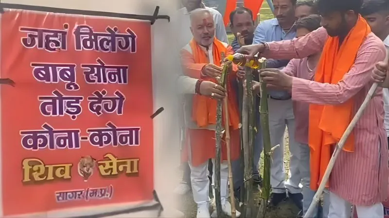 'जहां मिलेंगे बाबू-सोना, तोड़ देंगे कोना-कोना...', MP में वैलेंटाइन डे के विरोध में शिवसेना का ऐलान, मंदिर में किया लट्ठ पूजन