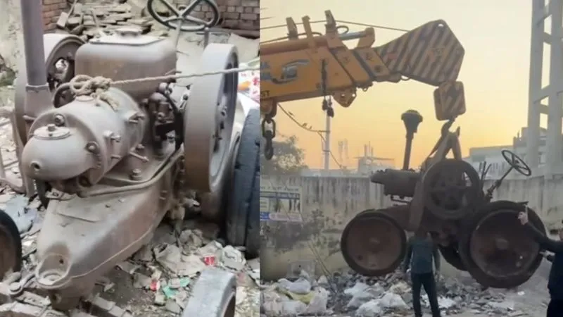 105 साल पुराना जंग लगा ट्रैक्टर 1.25 करोड़ रुपए में बिका, कबाड़ में पड़ी मशीनरी कैसे बनी सोशल मीडिया सेंसेशन