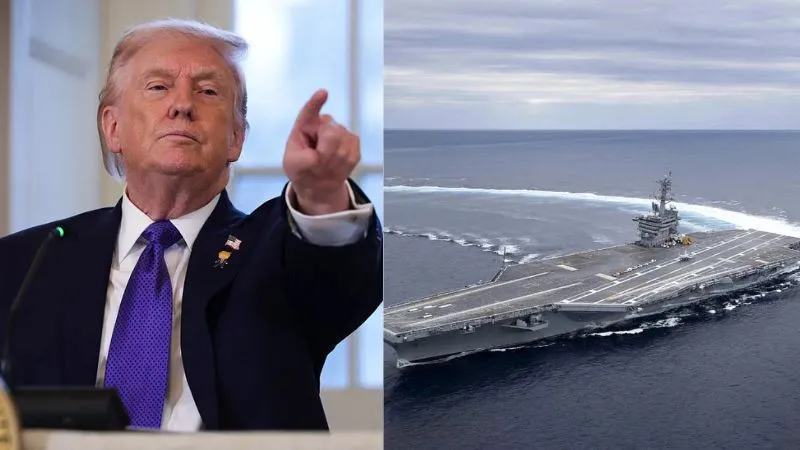 ईरान की ओर बढ़ रहा अमेरिकी ‘विशाल बेड़ा’, ट्रंप का अल्टीमेटम, बोले- डील करो वरना नक्शे से मिट जाएगा नाम