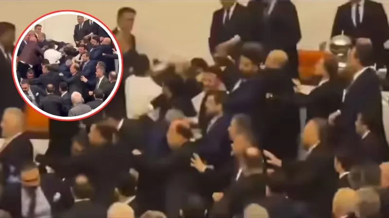 सूट-बूट वाले सांसदों ने एक दूसरे को गिरा-गिराकर पीटा, किसी की कमर तो किसी की नाक टूटी, अखाड़ा बनी तुर्किये संसद