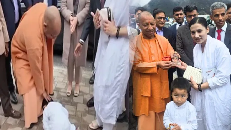 जापान दौरे पर सीएम योगी आदित्यनाथ, बच्चे ने छुए पैर, मिला आशीर्वाद; निवेश और रोजगार पर भी फोकस
