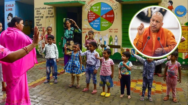 UP में प्री-प्राइमरी की तर्ज पर चमकेंगे आंगनबाड़ी केंद्र, CM योगी ने दिए 'बाल-मित्र' मॉडल और प्री-फैब्रिकेटेड भवनों के निर्देश