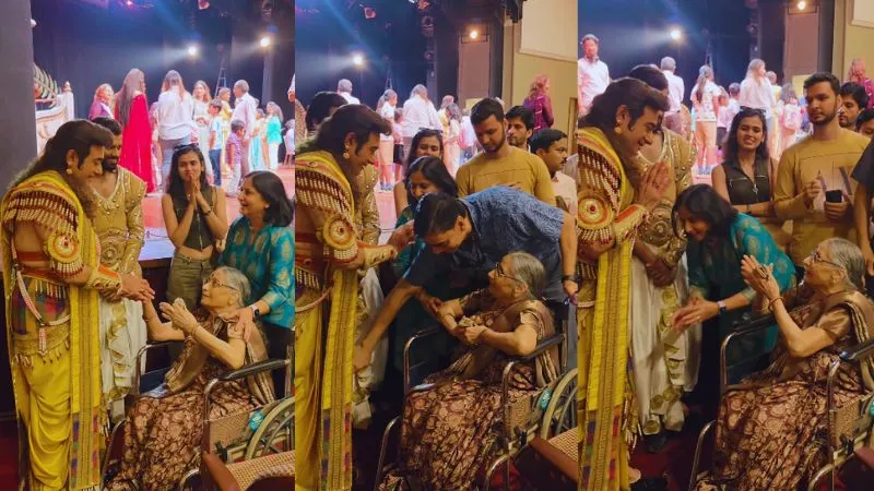 महाभारत के श्रीकृष्ण को देखकर भावुक हुईं बुजुर्ग महिला, परिवार ने छुए पैर, नीतीश भारद्वाज ने शेयर किया Video