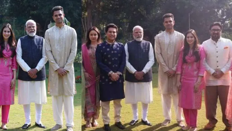 सचिन तेंदुलकर ने प्रधानमंत्री नरेंद्र मोदी को अर्जुन की शादी का दिया न्योता, परिवार के साथ की मुलाकात