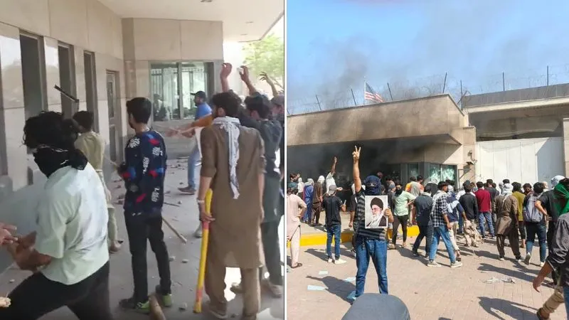 खामेनेई की मौत पर पाकिस्तान में भड़की हिंसा, कराची में अमेरिकी वाणिज्य दूतावास पर उग्र भीड़ का हमला, 12 की मौत!