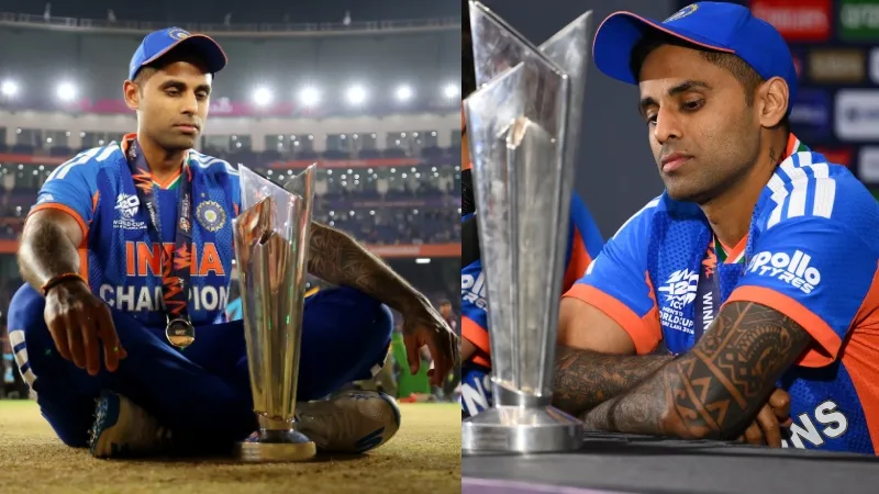 T20 वर्ल्ड कप जीतने के बाद ट्रॉफी लेकर पैदल हनुमान मंदिर पहुंचे कप्तान सूर्यकुमार यादव, अहमदाबाद में जश्न का माहौल; देखें VIDEO