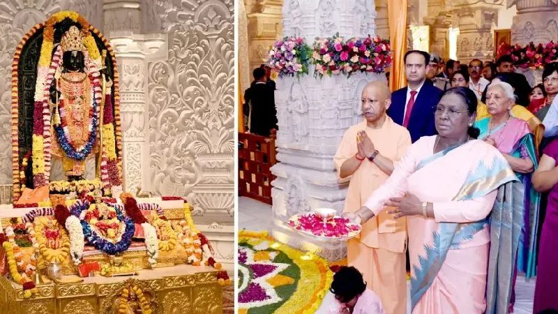 राष्ट्रपति, राज्यपाल व मुख्यमंत्री ने किए रामलला के दर्शन, चरणों में झुकाया शीश