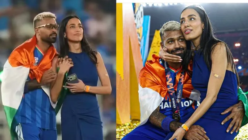 T20 वर्ल्ड कप जीत के बाद हार्दिक-माहिका का स्टेडियम में लव मोमेंट वायरल, लोगों ने कहा-ये सब घर पर करो