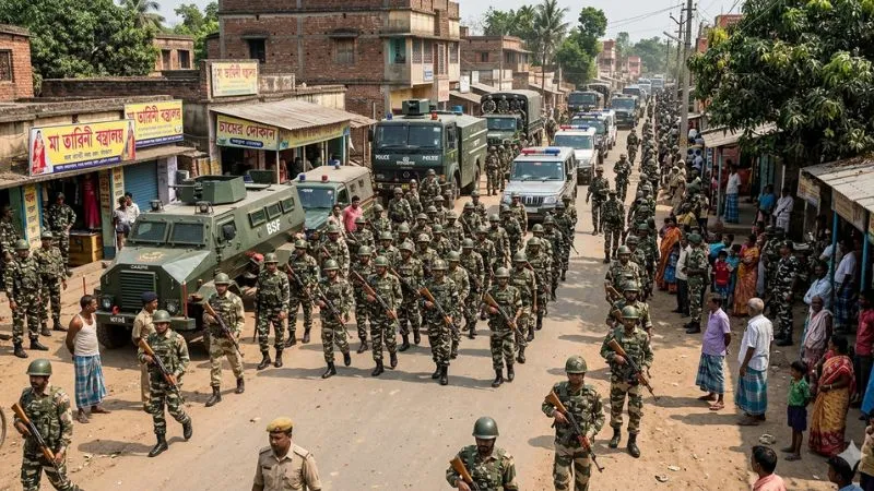 बंगाल चुनाव में चप्पे-चप्पे पर पहरा! 2.4 लाख अर्धसैनिक बलों की तैनाती, यूपी-बिहार से भी बुलाए गए जवान