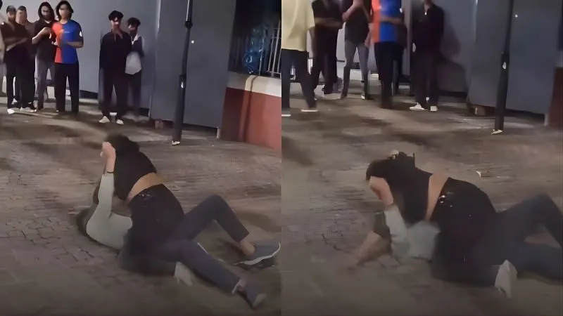 बीच सड़क प्रेमी की पिटाई... प्यार में धोखा दे रहा था बॉयफ्रेंड, गर्लफ्रेंड ने कर दी कुटाई; VIDEO वायरल