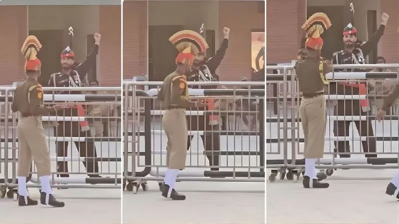 बीटिंग रिट्रीट के दौरान उछल रहा था पाक रेंजर, BSF जवान ने कर दी सरेआम बेइज्जती; सोशल मीडिया पर VIDEO वायरल