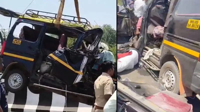 कल्याण में भीषण सड़क हादसा, डंपर-ईको कार की टक्कर में 9 की मौत, 2 गंभीर घायल