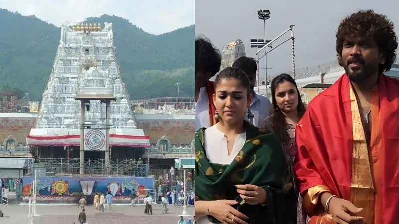 नयनतारा-विघ्नेश ने किए भगवान वेंकटेश्वर के दर्शन, पारंपरिक वेशभूषा में नजर आए दोनों, भक्ति भाव में डूबा दिखा कपल