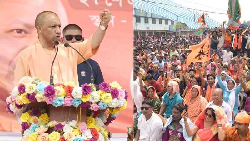 "हर तरफ गूंजा- ‘स्वागतम-स्वागतम, योगीजी का स्वागतम’, सीएम योगी ने पश्चिम बंगाल की दमदम विधानसभा सीट पर भरी हुंकार