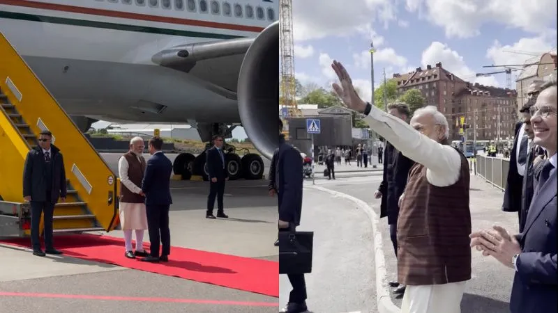 स्वीडन में PM मोदी का जोरदार स्वागत, स्वीडिश लड़ाकू विमानों ने किया 'सलाम’, जानें दो दिन के दौरे में क्या-क्या होगा?