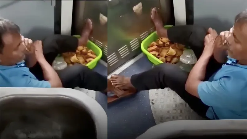 ट्रेन में खाने का है शौक तो हो जाइए सावधान... समोसा वेंडर की शर्मनाक हरकत का वीडियो वायरल, IRCTC ने दिए जांच के आदेश