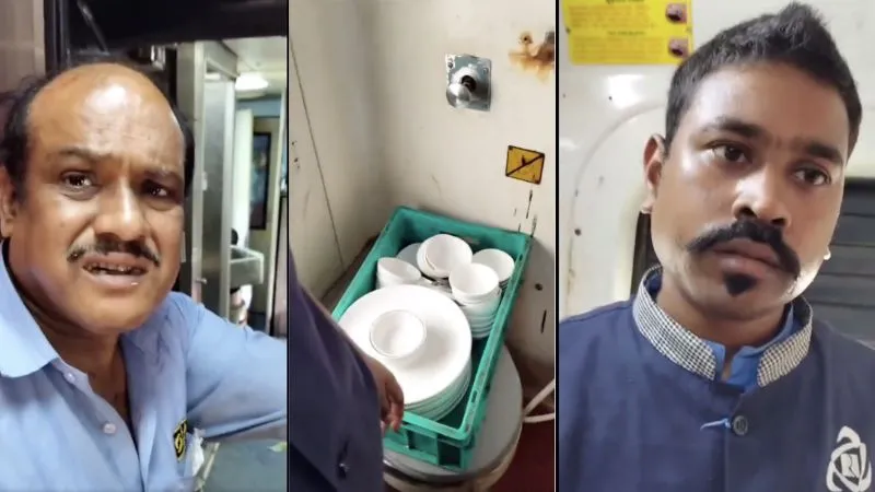 क्या यही है ट्रेन का खाना? दुरंतो एक्सप्रेस में टॉयलेट में बर्तन धोते कर्मचारी का वीडियो वायरल, FSSAI ने जारी किया नोटिस