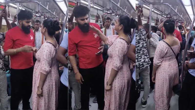 ट्रेन में लड़का दिखा रहा था मजनूगीरी...लड़की ने पल भर में बदल दिया पूरा सीन, VIDEO वायरल