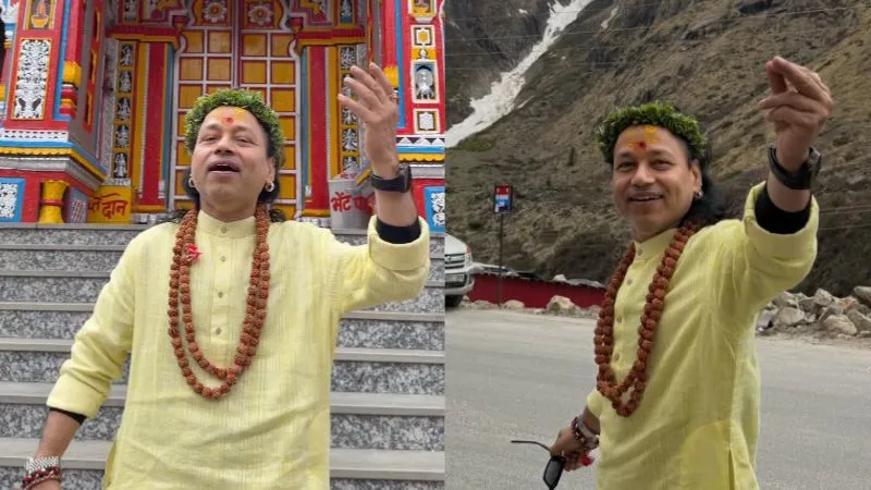 केदारनाथ के बाद बद्रीनाथ पहुंचे कैलाश खेर, रुद्राक्ष माला और चंदन का तिलक लगाए फोटो की शेयर