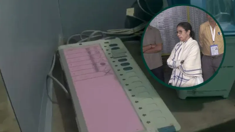 पश्चिम बंगाल में चुनावी बवाल, स्ट्रॉन्ग रूम के पास धरने पर बैठी ममता और TMC नेता