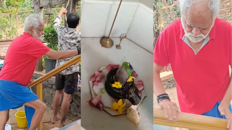 लग्जरी लाइफ छोड़ तपती धूप में मंदिर की रेलिंग साफ करते दिखे संजय मिश्रा, क्या हुआ ऐसा सब रह गए हैरान, Video हुआ Viral