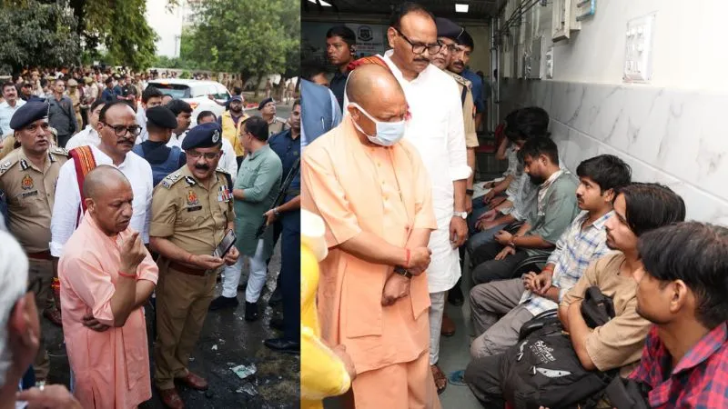 लखनऊ अग्निकांड मामले में CM योगी का सख़्त एक्शन, 4 अफसर सस्पेंड, 3 आरोपी गिरफ्तार, बड़े अधिकारियों पर भी शिकंजे की तैयारी