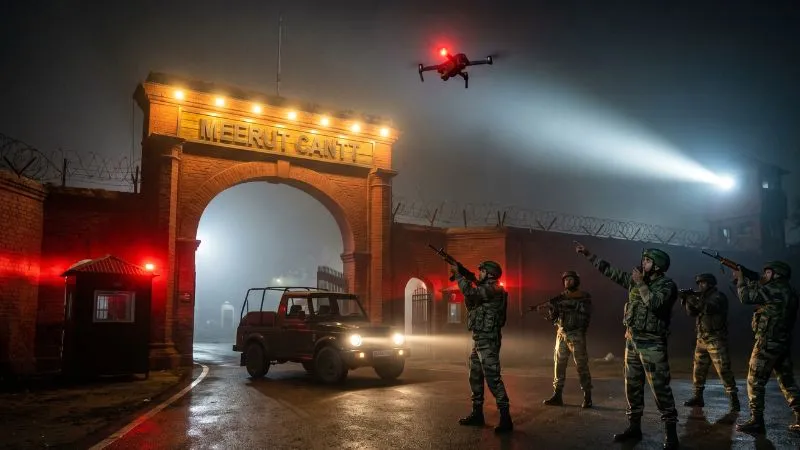 मेरठ में आर्मी कैंट के पास तीन दिन तक दिखे 5 संदिग्ध ड्रोन, सेना ने दो को किया नष्ट, अलर्ट पर पुलिस और प्रशासन
