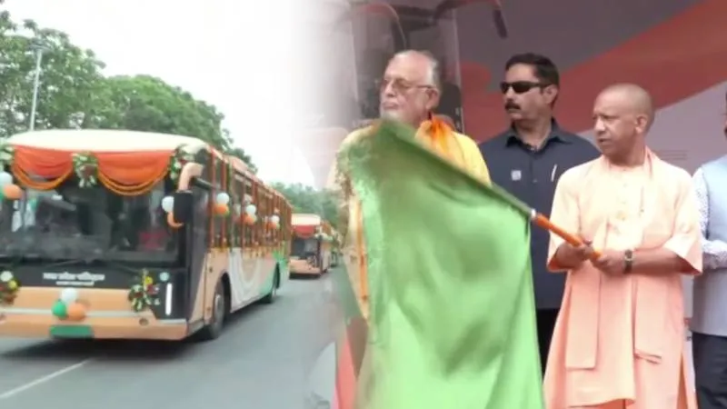 CM योगी ने नोएडा को दी ई-बसों की सौगात, हाइड्रोजन बसों को दिखाई हरी झंडी