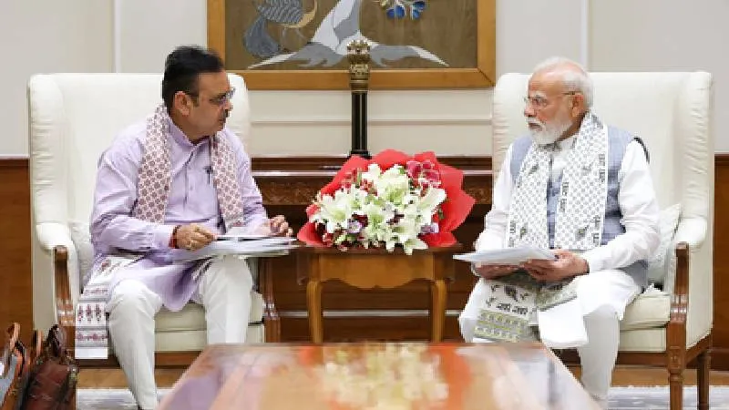 पीएम मोदी से मिले सीएम भजनलाल शर्मा, राजस्थान के विकास पर हुई चर्चा
