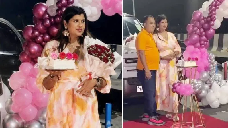 फ्लाईओवर पर पत्नी के लिए बिछाई रेड कार्पेट, धूमधाम से मनाया बर्थडे, पुलिस ने सिखाया सबक, वीडियो Viral