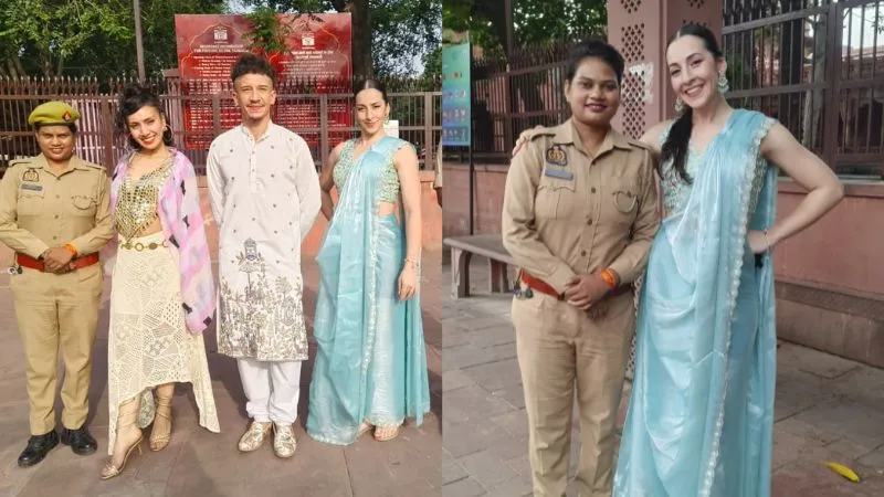 साड़ी में ताजमहल पहुंची विदेशी टूरिस्ट, होने वाली थी अनहोनी, तभी कांस्टेबल ने बचाया, अब हो रही वाह-वाही