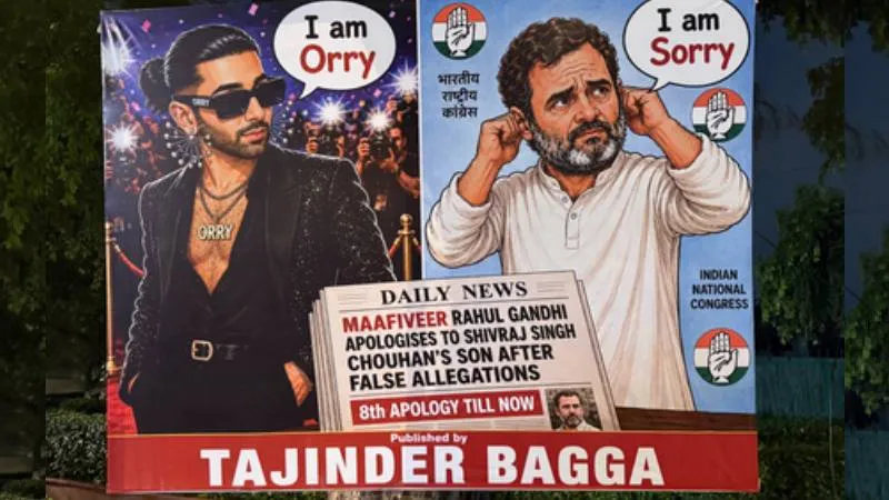 दिल्ली में लगे राहुल गांधी के पोस्टर, तजिंदर बग्गा ने लिखा- I Am Sorry