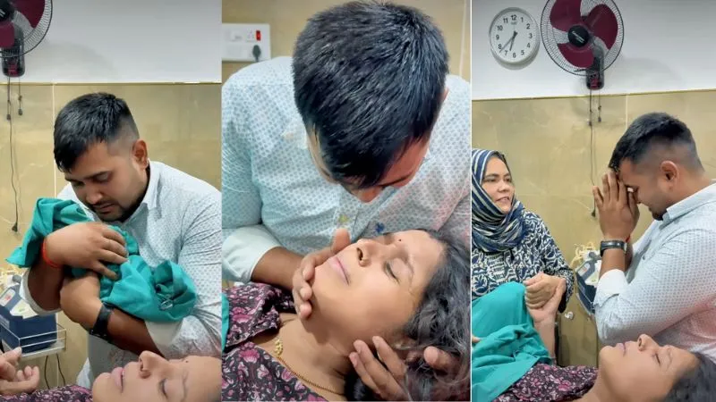 बच्चे को नहीं, पहले पत्नी को लगाया गले... डिलीवरी के बाद पति ने जीता लाखों लोगों का दिल, VIDEO वायरल