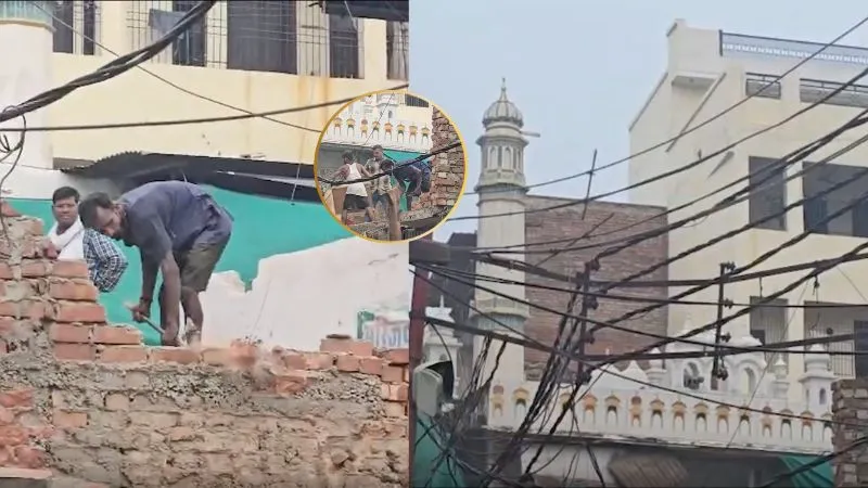 वाराणसी के दालमंडी में ध्वस्तीकरण तेज, PWD से पहले ही लोगों ने मस्जिदों को तोड़ना किया शुरू, भारी पुलिस बल मौजूद