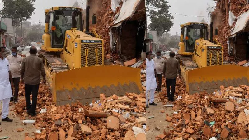 योगी राज में फिर बुलडोजर एक्शन! संभल में अवैध मजार और इमामबाड़े पर चला पीला पंजा