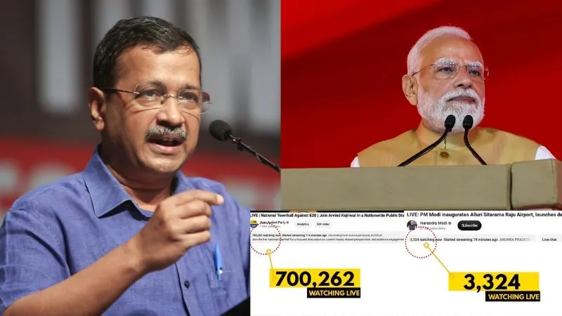 E-20 पर अरविंद केजरीवाल की रिकॉर्ड तोड़ डिजिटल रैली, 7 लाख लोगों ने Live देखा टाउनहॉल, 4 अगस्त को PM आवास तक मार्च का ऐलान