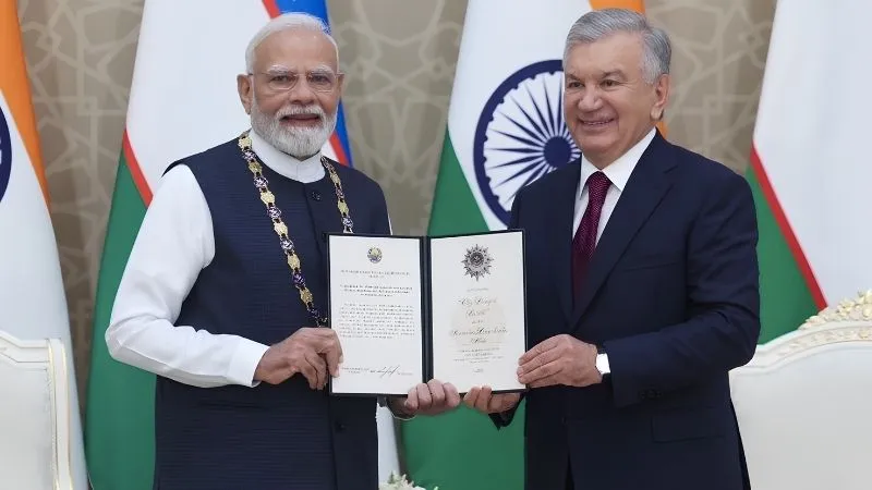 PM मोदी को उज्बेकिस्तान ने दिया अपना सर्वोच्च 'ओली दाराजली दोस्तलिक' सम्मान, मंच से बोले- यह 140 करोड़ भारतीयों का सम्मान है