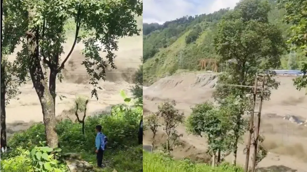 बचने के लिए पहाड़ पर जा रहे थे लोग, तभी आया सैलाब और मची चीख पुकार, नेपाल बाढ़ का खौफनाक Video