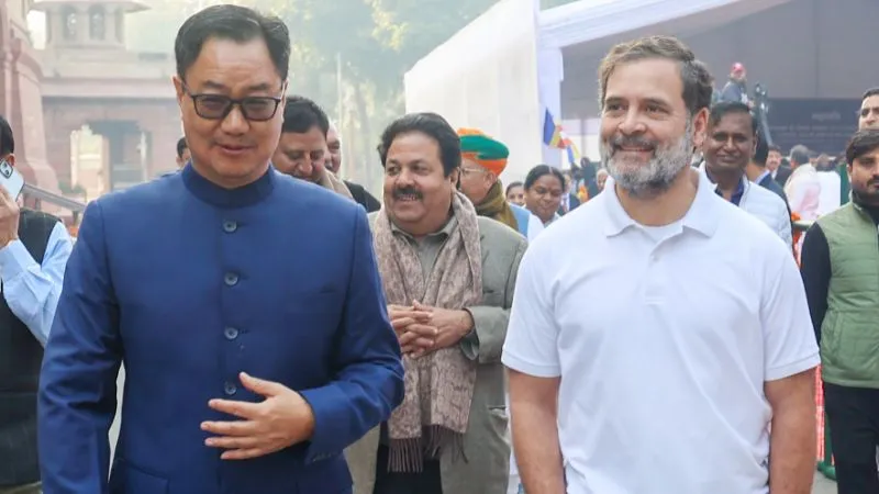 सदन में खत्म होगी तनातनी… किरेन रिजिजू ने राहुल गांधी से की बात, केंद्रीय मंत्री ने क्यों कहा- नए सांसदों को मौका दें