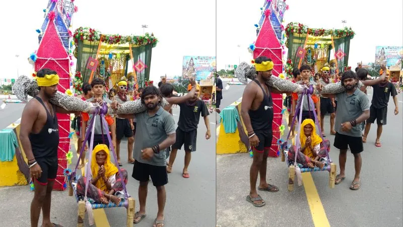 Meerut: 24 पोते बने दादी के 'श्रवण कुमार', 95 वर्षीय बुजुर्ग महिला को पालकी में बैठाकर कराई हरिद्वार यात्रा