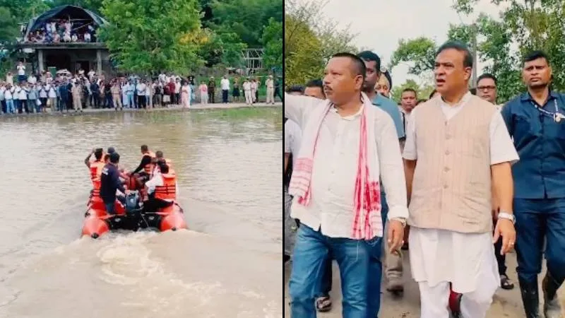 असम बाढ़: Ground Zero पहुंचे CM हिमंता सरमा, बोले- सरकार हर कदम पर आपके साथ है