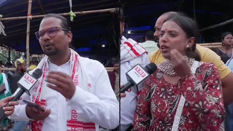 Jharkhand Protest में कूदने आ रही नेहा को इस लड़की का धमकी "घसीट कर मारूंगी"!