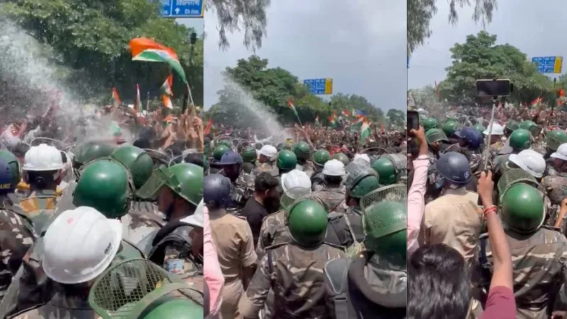 रांची में विधानसभा की पिछली दीवार तक पहुंचे प्रदर्शनकारी छात्र, पुलिस ने किया लाठीचार्ज