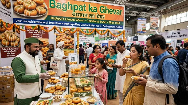 यूपी इंटरनेशनल ट्रेड शो में छाया बागपत का घेवर, सितंबर में भी मिल रही सावन वाली मिठास