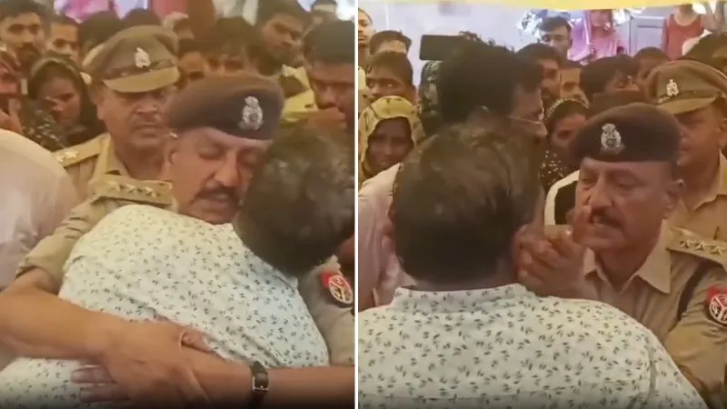 कौशांबी: अवैध पटाखा फैक्ट्री विस्फोट में चार बच्चों को खोया, CO से लिपटकर, फूट-फूटकर रोए पिता, VIDEO