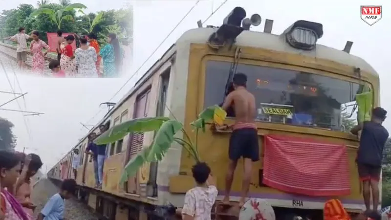 बंगाल में ‘रेल देवता’ की पूजा, इंजन पर चढ़े ग्रामीण…विश्वकर्मा पूजा के दिन लोगों ने जो किया, वायरल है!
