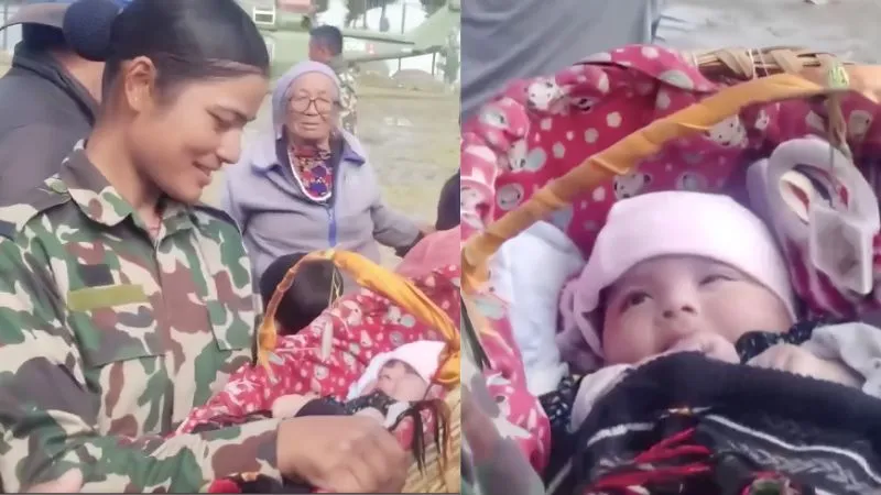 बाढ़ में बहकर नदी किनारे पहुंचा चंद दिनों का नवजात, सेना के जवानों ने बचाई जान; वीडियो देख नम हो जाएंगी आंखें